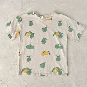 H&M Kids Fruit Print T-Shirt - Cream, Green, Yellow